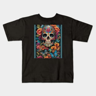 Dazzling Sugar Skull Art: Day of the Dead Delight Kids T-Shirt